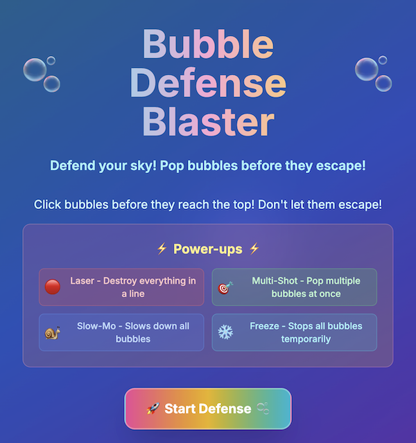 Bubble Defense Blaster